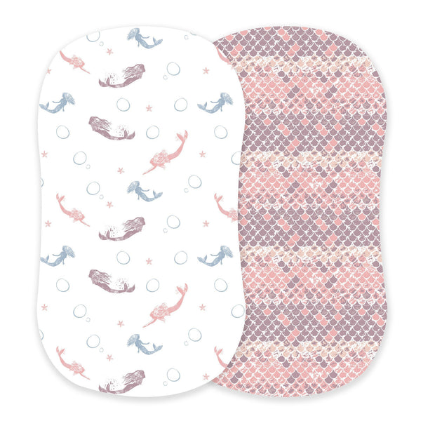 Mermaids and Scales Bamboo Bassinet Sheets